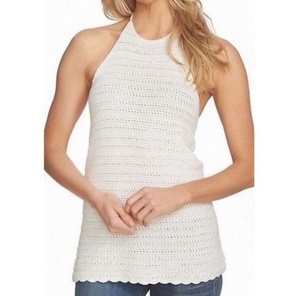 1. State Tops - 1. State Women’s XL Halter Crochet Knit Blouse